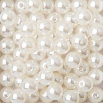 Plastic beads pearl imitation 10mm