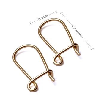 Kidney earring hooks 17x8mm in the colour of gold