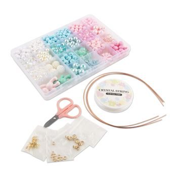 Large gift set of coloured acrylic beads