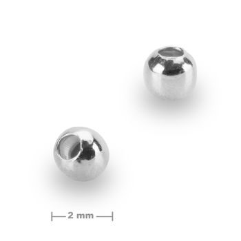 Sterling silver 925 bead 2mm No.378
