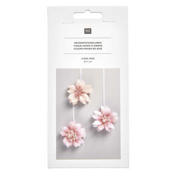 Tissue paper flowers kit - cherry blossoms diameter 11 cm