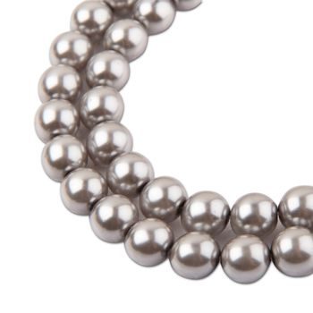 Glass pearls 8mm hematite