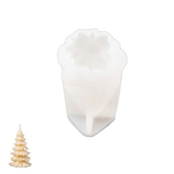 Silicone candle mould in the shape of a Christmas tree 70x60x100mm
