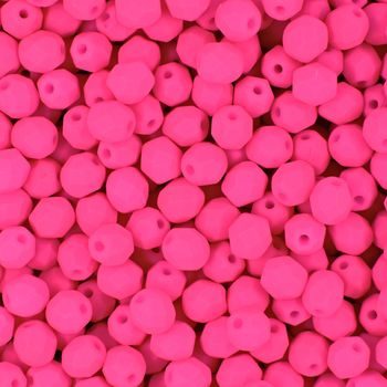 Glass fire polished beads 4mm Neon Pink