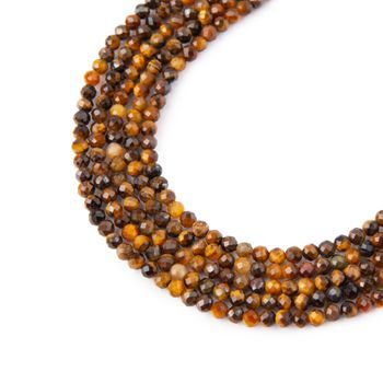 Tiger Eye faceted beads 2mm
