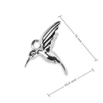 Sterling silver 925 pendant hummingbird No.526