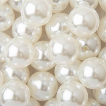 Plastic beads pearl imitation 18mm