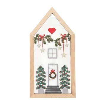 Embroidery kit Christmas house decoration 9x18cm