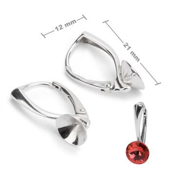 Sterling silver 925 leverback earring hook for SWAROVSKI 1088 8mm No.99