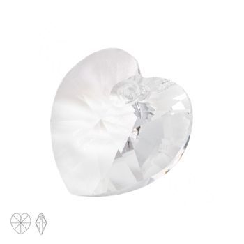 Preciosa MC Heart Pendent MAXIMA 10mm Crystal č.501