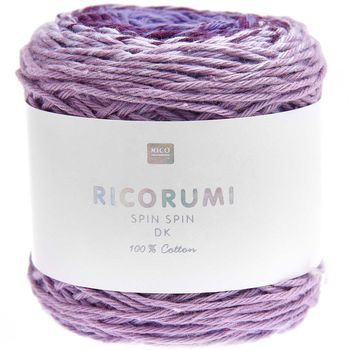Háčkovací příze Ricorumi Spin Spin odstín 008 fialová
