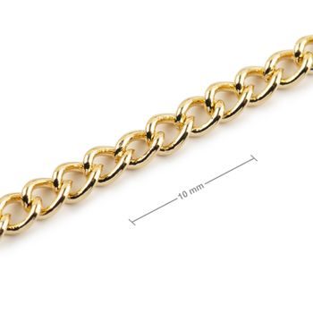 Unfinished jewellery chain with 4mm link in the colour of gold