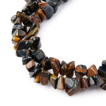 Blue Tiger Eye crystal chips 80cm