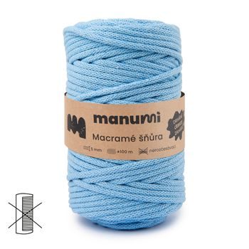 Manumi Macramé šnúra 5mm svetlomodrá