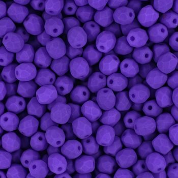 Manumi české broušené korálky 4mm Neon Purple