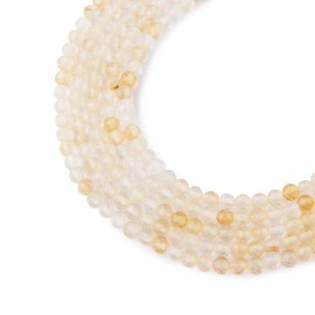 Citrine faceted beads 3mm