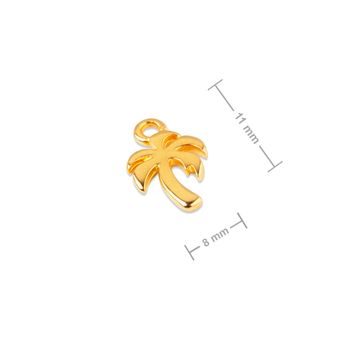 Manumi pendant palm tree 12x8mm gold-plated