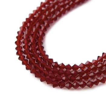 Czech crystal bicone beads 4mm Garnet