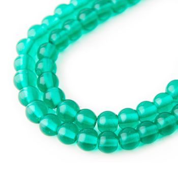 Glass Mala beads 8mm/17cm blue