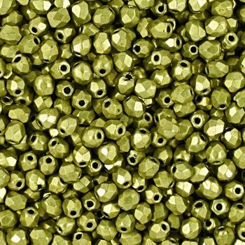 Broušené korálky 3mm Saturated Metallic Primrose Yellow