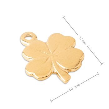 Silver pendant clover gold-plated No.850