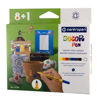 Centropen markers Decor Pen 2738 set 8+1 pcs