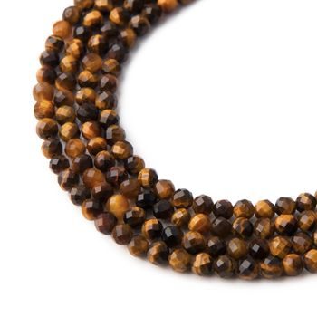 Tiger's eye 4 mm faceted