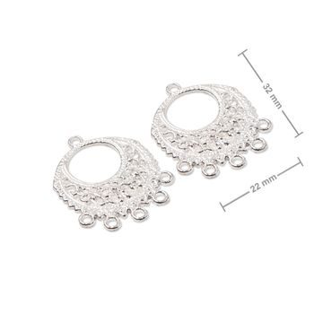 Chandelier earring findings 32x22mm in the colour of silver