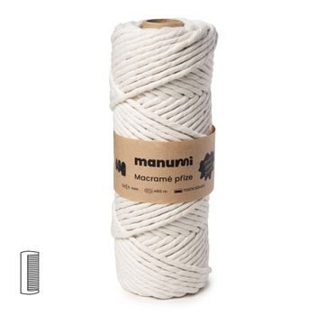 Manumi macramé twisted yarn 5mm natural