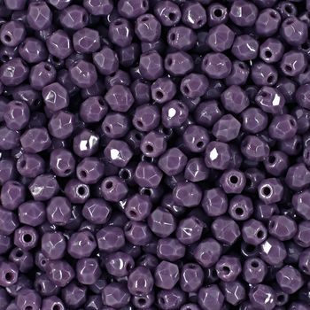 Manumi české broušené korálky 3mm Opaque Purple