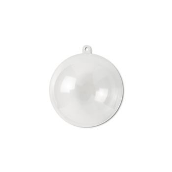 Decorative see-through ornament bauble 8cm