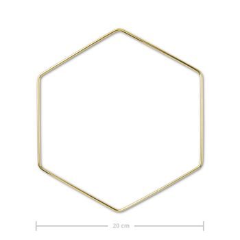 Metal frame hexagon for macramé 20cm