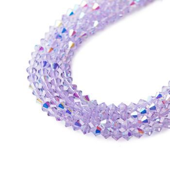 Czech crystal bicone beads 4mm Violet AB