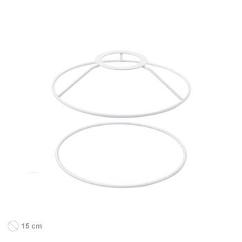 Lampshade frame for a chandelier round set of 2 parts 15cm