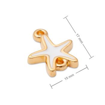 Manumi connector starfish 17x15mm gold-plated