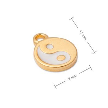 Manumi pendant yin and yang 11x8mm gold-plated