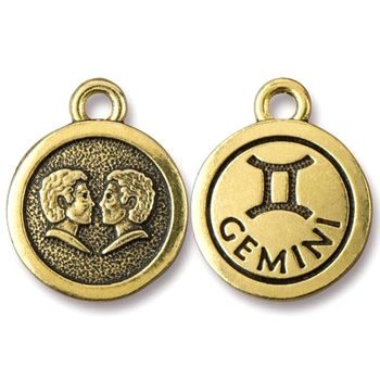 TierraCast pendant Gemini antique gold