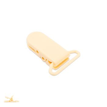 Plastic dummy clip 37x16x9mm Champagne White