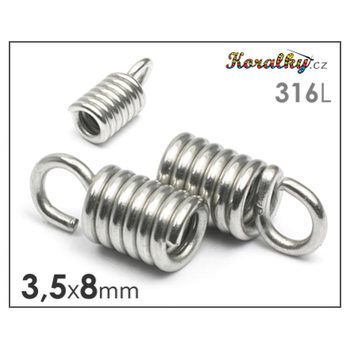 Bižuterní koncovka pérová 316L 8x3,5 mm