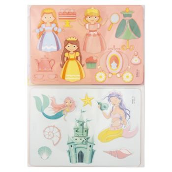 Set of creative stencils with templates Princess