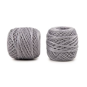 Crochet and embroidery thread Perlovka 85m medium gray