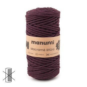 Manumi Macramé cord 3mm burgundy