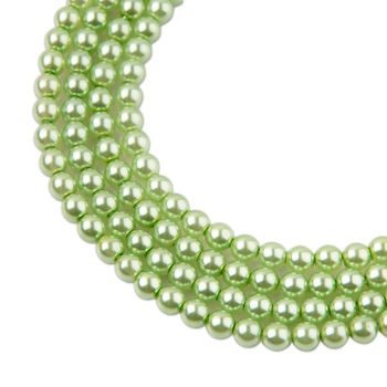 Glass pearls 4mm light green