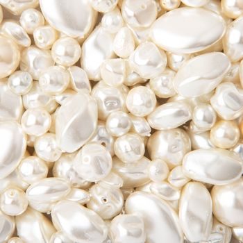 Manumi české voskové perle 14mm bílé