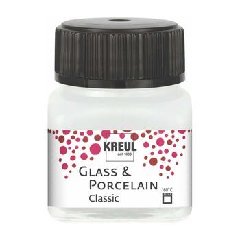 Farba na sklo a porcelán KREUL classic 20ml krémová biela