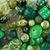 Mix of plastic beads green