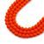 České mačkané korálky Estrela NEON 4 mm oranžové