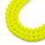 České mačkané korálky Estrela NEON 6 mm žluté