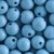 Drevené koráliky guľôčka 10mm svetlo modrá