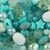 Mix of plastic beads turquoise